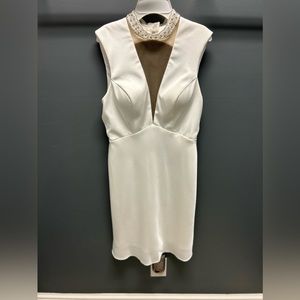 CUSTOM dress. Enchanting by Mon Cheri white mini dress